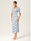 preiswerte Midikleider-Brand Design Material Cinched Waist Mermaid Midi Dress