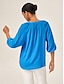 abordables blouses-Chiffon Ruched Vacation Top