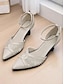 economico pumps e tacchi-Lace Panel Mid Heel Pumps Office Shoes