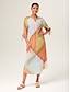 preiswerte Print Dresses-Cyclic Print High Neck Maxi Dress