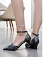economico pumps e tacchi-Lace Panel Mid Heel Pumps Office Shoes