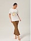 cheap Pants &amp; Shorts-Comfort Stretch Cropped Flared Pants