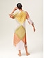 preiswerte Print Dresses-Cyclic Print High Neck Maxi Dress