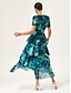 cheap Maxi Dresses-Flowy Multicolor Tiered Chiffon Dress