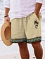 cheap Shorts-Men's Summer Beach Shorts with 3D Coconut Tree Print
