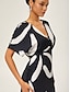 cheap Maxi Dresses-V-Neck Flutter Sleeve Satin A-Line Dress