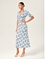 preiswerte Midikleider-Brand Design Material Cinched Waist Mermaid Midi Dress
