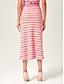 economico gonne-Knitted Stretch Color Block Skirt