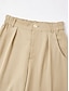 cheap Pants &amp; Shorts-High Rise Elastic Waist Straight Pants