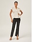 cheap Blouses-Tencel Ruffled Zip-up Crop Top