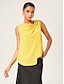 baratos blusas-Chic Cowl Neck Sleeveless Blouse