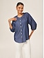cheap Blouses-Soft Tencel Denim Cardigan