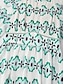 baratos Vestidos Midi-Geometric Cinched Waist Midi Dress
