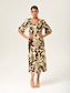 cheap Maxi Dresses-Slim Fit Botanical Maxi Dress
