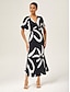 cheap Maxi Dresses-V-Neck Flutter Sleeve Satin A-Line Dress