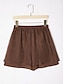 cheap Pants &amp; Shorts-Textured Chiffon Faux Two-Piece Shorts