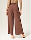 cheap Pants &amp; Shorts-Mocha Brown Slimming Straight-Leg Pants