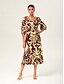 cheap Maxi Dresses-Slim Fit Botanical Maxi Dress