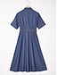 cheap Midi Dresses-Tencel Denim Cinched Midi Dress