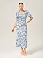 preiswerte Midikleider-Brand Design Material Cinched Waist Mermaid Midi Dress