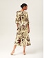 cheap Maxi Dresses-Slim Fit Botanical Maxi Dress