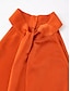 cheap Matching Sets-Orange Stand Collar Wide Leg Pants Set