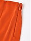 cheap Matching Sets-Orange Stand Collar Wide Leg Pants Set