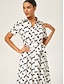 cheap Maxi Dresses-Geometric Faux Linen Maxi Dress