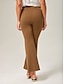 cheap Pants &amp; Shorts-Comfort Stretch Cropped Flared Pants