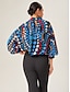 abordables blusas-Dot Chiffon Tie Front Shirt