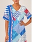 preiswerte Minikleider-Geometric Ocean Inspired Straight Dress
