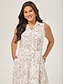 cheap Print Dresses-Curve Pocket Sleeveless Shirt Maxi Dress