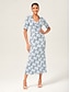 preiswerte Midikleider-Brand Design Material Cinched Waist Mermaid Midi Dress