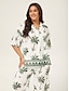 cheap Matching Sets-Vacation Floral Loose Set
