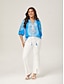 cheap Pants &amp; Shorts-Slim Fit Wrinkle-Resistant Flare Pants