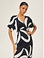 cheap Maxi Dresses-V-Neck Flutter Sleeve Satin A-Line Dress