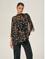 cheap Blouses-Dot Asymmetric Chiffon Blouse