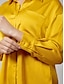 cheap Blouses-Satin Loose Long Sleeve Blouse