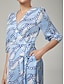 cheap Maxi Dresses-Patterned Chain Tie Long Dress