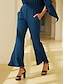 baratos calças e shorts-Chiffon Modal Bell Bottom Pants