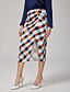 cheap Skirts-Print Pleat Slit Skirt