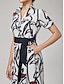 cheap Maxi Dresses-Abstract Face Art Shirt Dress