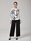 cheap Blouses-Artistic Print Long Sleeve Shirt