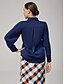 cheap Blouses-Panelled Pleated V Neck Blouse
