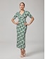 cheap Midi Dresses-Stretch Waist-Cinching Mermaid Midi Dress