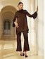 baratos blusas-Modal High Neck Flare Cuff Blouse