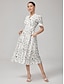 cheap Maxi Dresses-Smocked Chain Print Corset Dress