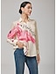 abordables blouses-Printed Flamingo Loose Shirt
