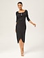 abordables Vestidos de Midi-Ribbed Cotton Cinched Tulip Dress