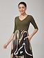 preiswerte Maxi-Kleider-Camouflage Patchwork Modal Knit Maxi Dress